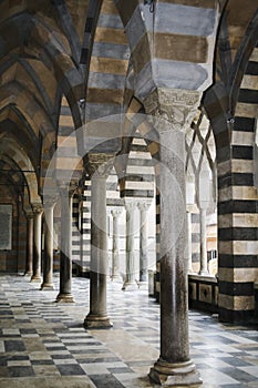 Portico of Saint Andrew's cathedral in Amalfi, Italy