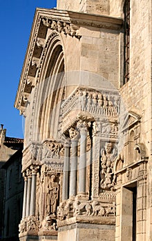 Portico of Saint Trophime Church, Arles, France.