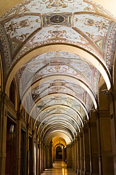 Portico from Via Farini, Bologna, Italy