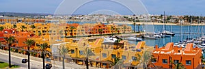 PORTIMAO, PORTUGAL - MAI 24, 2019: View on residentical area of Portimao in Algarve, Portugal. Panorama