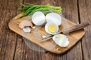 Portion of boiled Eggs (sliced)