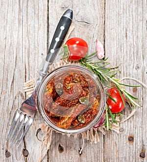 Portion of dried Tomatoes