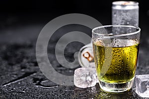 Portion of Energy Drinks, selective focus