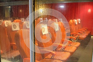 Portion of the ferry window seen from the outside