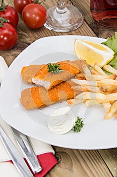 Portion of Fish Fingers with Remoulade photo