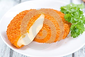 Portion of fried Camembert