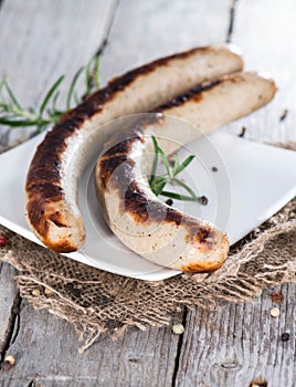 Portion of German Bratwurst