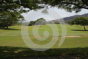 Portion of a golf course in central Maui, Hawaii