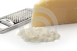 Portion and grated Parmesan cheese