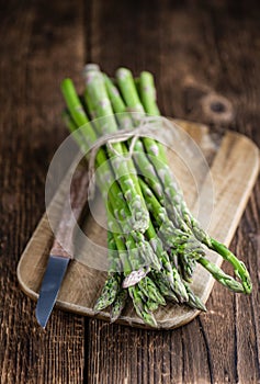 Portion of green Asparagus