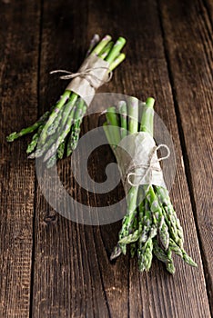 Portion of green Asparagus