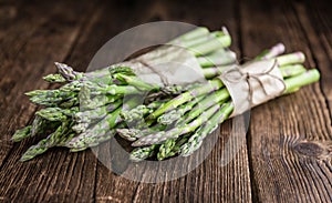 Portion of green Asparagus