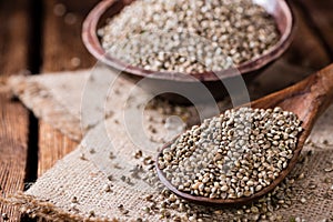 Portion of Hemp Seeds