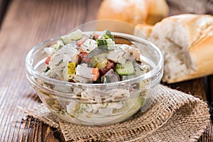 Portion of Herring Salad