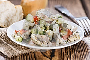 Portion of Herring Salad