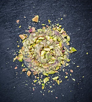 Portion of minced Pistachios