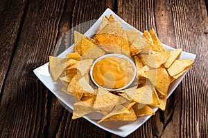 Portion of Nachos (with Cheese Dip)