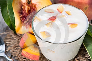 Portion of Peach Yogurt