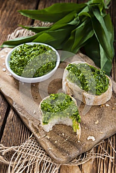 Portion of Ramson Pesto