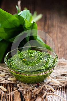 Portion of Ramson Pesto