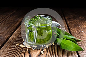 Portion of Ramson Pesto