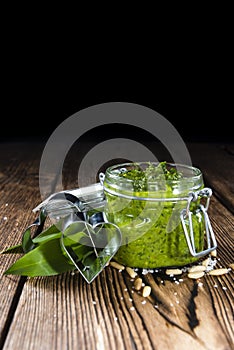 Portion of Ramson Pesto