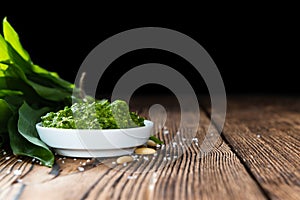 Portion of Ramson Pesto