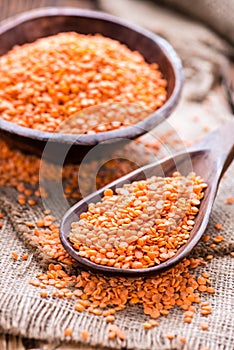 Portion of Red Lentils