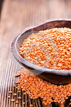 Portion of Red Lentils