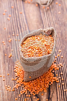 Portion of Red Lentils