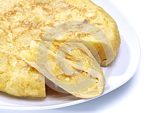 Sección de espanol tortilla. papas tortilla 