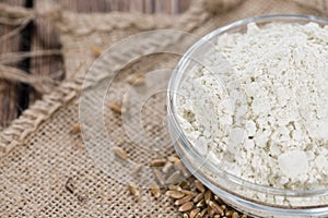 Portion of Spelt Flour (close-up shot)