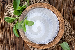 Portion of Stevia Granules (selective focus) photo