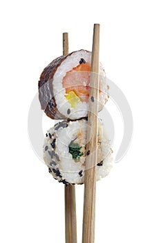 Portion sushi isolated