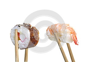 Portion sushi isolated