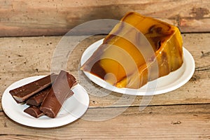 portion of sweet potato with chocolate and chocolate bars