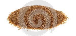 Portion of teff grain on a white background