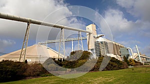 Portland Aluminium smelter water pipe leading to facility.