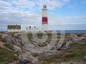 Portland Bill Lighthouse on a summers day