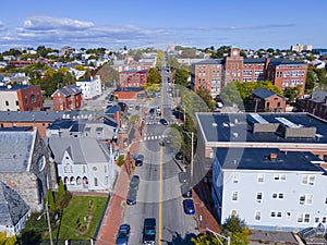 Portland city aerial view, Maine, USA