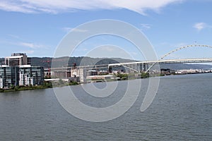 Portland city bridges and river
