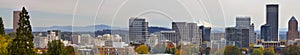 Portland Downtown Cityscape in the Fall Panorama 2