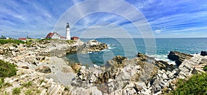 Portland Head Light Lighthouse panoram