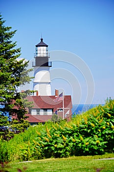 Portland Head Lighthouse in Cape Elizabeth, Maine, USA