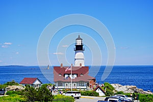 Portland Head Lighthouse in Cape Elizabeth, Maine, USA