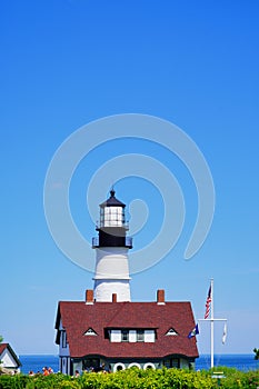 The Portland Head Lighthouse in Cape Elizabeth, Maine, USA