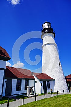 The Portland Head Lighthouse in Cape Elizabeth, Maine, USA