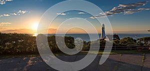 Portland Lighthouse in Cape Elizabeth, New England, Maine, USA.