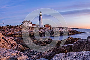 Portland Lighthouse at Dawn