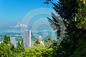 Portland and Mt Hood